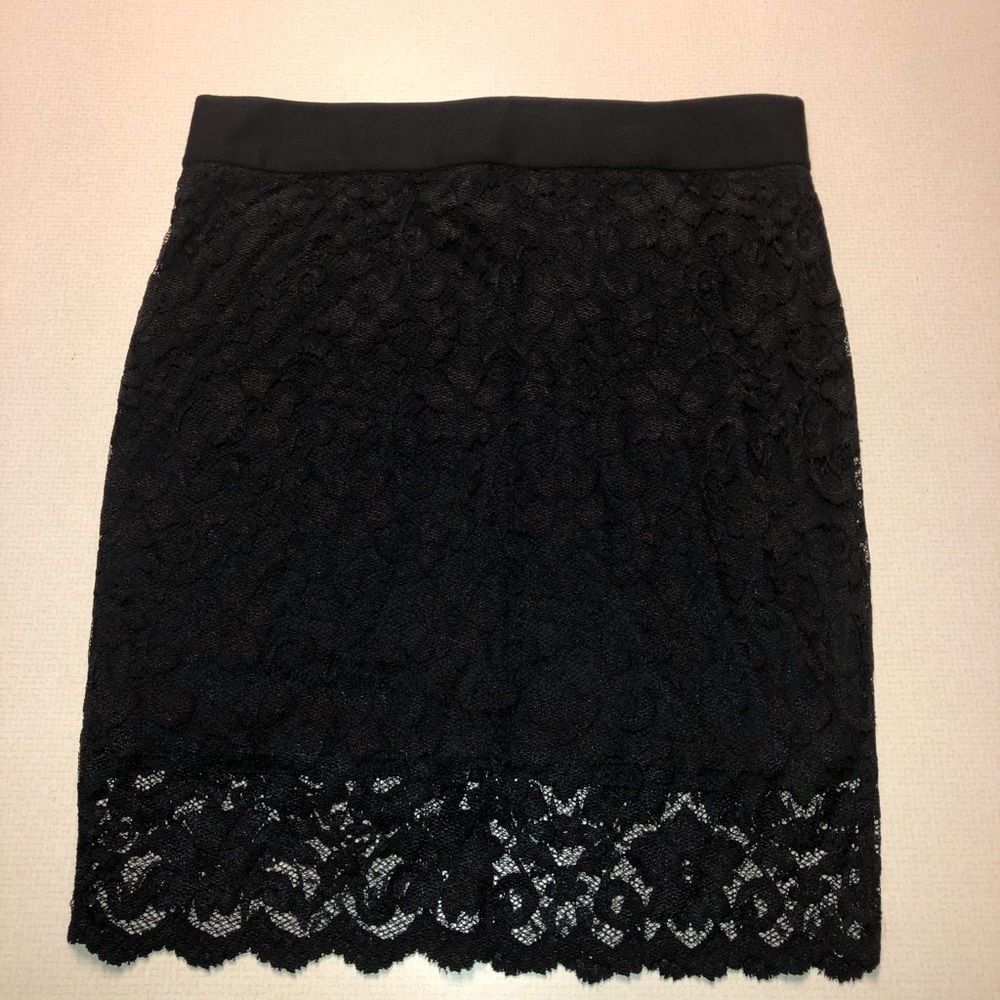 Black lace skirt